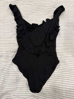Eberjey Black Ruffle One-Piece Swimsuit